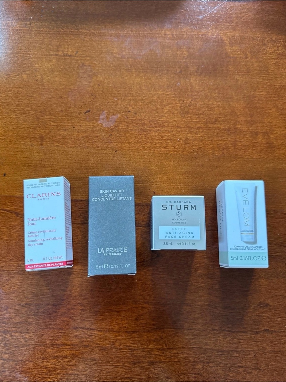Miscellaneous luxury skin care travel products